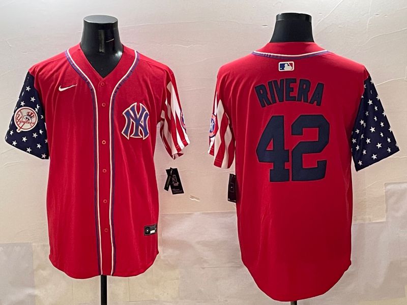 Men New York Yankees #42 Rivera Red a generation of national flags Jointly Name 2025 Nike MLB Jersey style 5